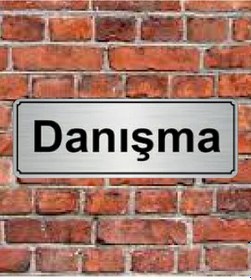 Resim 10X20 Cm Danışma Yazılı Metal Yönlendirme 