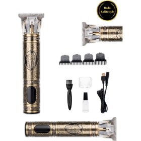 Resim Rado RD-378 Profesyonel Deluxe LCD Ekran Saç Sakal Ense Çizim Tıraş Makinesi 