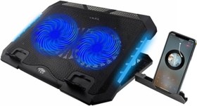Resim Revenge Ayarlanabilir Yükseklikli RGB Işıklı Laptop Soğutucu 2 Fanlı Notebook Bilgisayar Standı 
