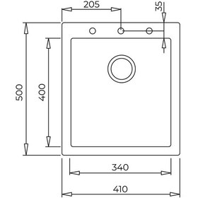 Resim Teka Forsquare 34.40 Tg Tek Hazneli Tezgahüstü/Tezgahasıfır (Flush) Tegranite Eviye - Avena Bej - 115230012 