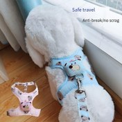 Resim Köpek Tasma ile Tasma, Dayanıklı Polyester, Karikatür Desen, Anti-Kırılma / Çizik, Güvenli Seyahat, Pet Göğüs Arka Askı, Evrensel Kediler ve Köpekler için, Batarya Gerekmez 