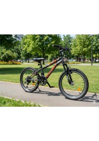 Resim Tommybike 20 Jant Vitesli Bisiklet Duble Jant 21 Vites Ön Amortisörlü Çocuk Bisikleti Kırmızı 