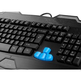 Resim Rampage KM-R10 Usb 3 Farklı Ledli Gaming Multimedia Q Klavye Mouse Set 