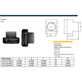Resim M16 T- Somun 18mm T Kanal 