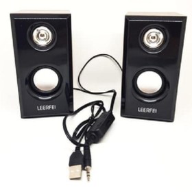 Resim JUNGLEE 1+1 Speaker Pc Laptop Hoparlörü Usb Beslemeli 3.5 Mm Jack Girişli Leerfei D-092 