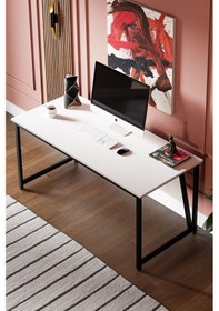 Resim Ms2 Çalışma Masası,ofis Masası - 70x160 Cm - Beyaz Ms2 - 160 - Beyaz 
