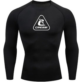 Resim Snapbuy Erkek Uzun Kollu Rashguard - Uv Koruma, Sörf, Dalış, Yüzme Ve Plaj Kıyafeti Chınakahverengi Kahverengi 