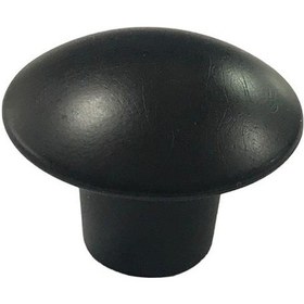 Resim 100 Adet Plastik Mantar Düğme Mobilya Kulp Tek Vidalı Mat Siyah 