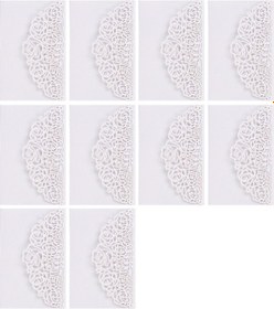 Resim 10 Adet İnci Kağıt Çiçekli Davetiye Kartı Davetiye Tutucuları Düğün Doğum Günü Partisi Yıldönümü İçin Boş İç Sayfalı 