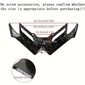 Resim Tongdashop Universal Cfmoto 450sr Suzuki Ön Spoiler 5mm Dövme Desen Aerodinamik Kanat 