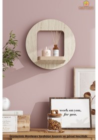 Resim Ahşap Dekoratif Duvar Rafı 2 Li Set Mts-258 Mermer Desenli 