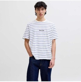Resim Jack & Jones Jack&jones Norrebro Stripe Erkek Beyaz Tişört 