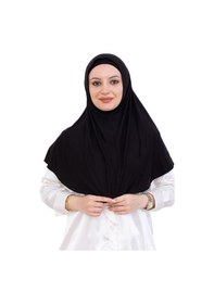 Resim Modish Group Hazır Türban & Başörtü Viskon Bone Setli Rahat Tesettür Şal İslami Giyim - Krem Siyah 