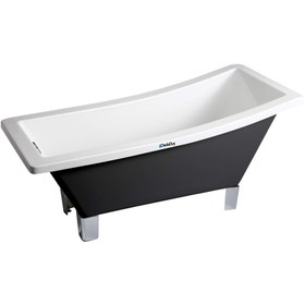 Resim Aslan Ayaklı Küvet | Kınık | Sanacryl - 76x172 / Siyah/Beyaz / 1 Kişilik 