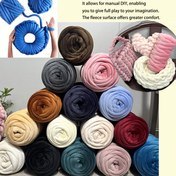 Resim 1 adet Polyester %100 İplik, Battaniye, Pet Yuvası, Atma Yastık, Yastık Kılıfı, Kumaş Şerit Kalın İplik Örgü ve Örgü İçin, Çapı 2.5cm 