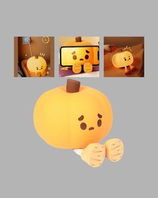 Resim Dekoratif Pumpkin Gece Lambası Şarjlı Dokunmatik Led Işık Renkli 
