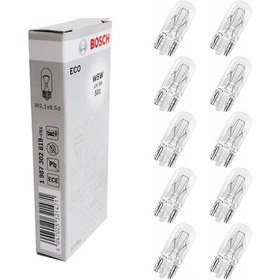 Resim Bulacaksin Bosch Eco Dipsiz Ampul 12V 5W T10 W5W 10'Lu Paket 