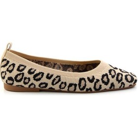 Resim Bej Leopar Kadın Babet K01327021182 Leopar 