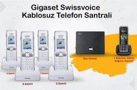 Resim Gigaset C530 5 Dahili Telsiz Kablosuz Telefon Santrali 