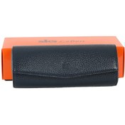 Resim SKS Leben 603 46B 08 Büyük Boy Deri Unisex Gözlük Kabı Mavi 