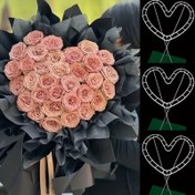Resim 6 Adet Kalp Şeklinde Çiçek Düzenleme Standları - Gül Buketleri için Plastik DIY Şekil Verme Araçları, Düğünler, Partiler, Sevgililer Günü - Farklı Boyutlar, Kaplara Gerek Yok, Düğün Dekoru | Dekoratif Alet | Kolay Montaj 