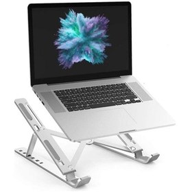 Resim Laptop Bilgisayar Standı Notebook Özel Yükseltici Stand Tablet Tutucu Ayarlı Metal Metal Stand 