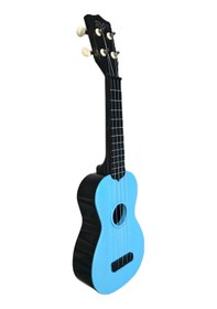 Resim Rio Kompozit Mavi-siyah Ukulele Kılıf+Pena+Metot 