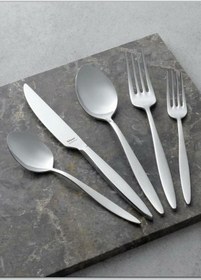 Resim Hisar Mercury 84 Parça Çelik Çatal Kaşık Bıçak Seti - Gri 
