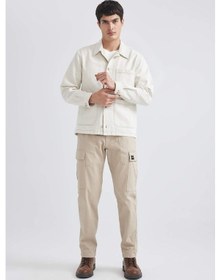 Resim DeFacto Regular Fit Polo Yaka Keten Karışımlı Düğmeli Cepli Yazlık Gömlek Ceket B4529AX24SPBG307 
