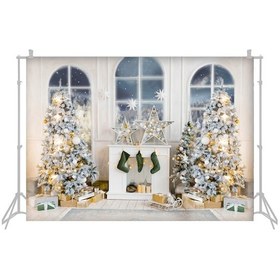 Resim Monyee Noel Temalı 2.1x1.5m Fotoğraf Stüdyo Fon Perdesi - Polyester Kumaş 