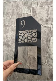 Resim Yönline 10 Adet Parlak Daire Kapı Numarası Zil Priz Çerçevesi -9 