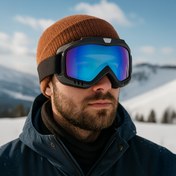 Resim Erkekler & Kadınlar için OTG Kayak Gözlüğü - Ayarlanabilir Kayışlı Gradyan Lens Kar Gözlükleri, Anti-Parlama & Anti-Buğu Kaplama, Hafif TPU Çerçeve ile Kayak, Snowboard, Kayak Aksesuarları, Şık Gözlük Tasarımı, Dayanıklı Gözlük Yapısı 