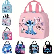 Resim DISNEY Stitch Yemek Temizleme Yapılmayan İzole Edilmiş Yeniden Kullanılabilir Öğle Yemeği Çantası, Taşınabilir Konteyner Tote Çanta - Kadınlar ve Erkekler için İş, Piknik, Seyahat, Okula Dönüş 