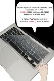 Resim Mcstorey Macbook Air Pro Klavye Koruyucu (TÜRKÇE Q) Ombre (ESKİ USB’Lİ MODEL 2008/2017 YILI) Ile Uyumlu 