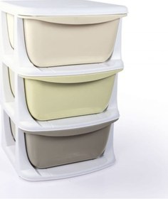 Resim Dolu Nuve 7130 - 3 Çekmeceli 3 Katlı Çocuk Saklama Ünitesi DOLU.297 Çok Renkli 