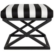 Resim evodeko Metal Ayaklı Zebra Puf 