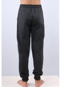 Resim Hçm Çocuk Unisex Okul Eşofman Altı Ribanalı C8 Koyu Gri 