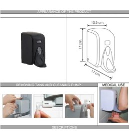 Resim Vialli S5MB Medical Sıvı Sabun Dispenseri Siyah 500 ml 