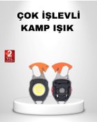 Resim Mini Led Anahtarlık Fener Şişe Açacağı, Tornavida, Düdük Ve Usb Şarj Özellikli Çok Renkli 