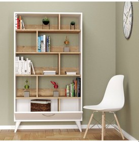 Resim Tanmob KTB0201 Gold Kitaplık Ahşap - Beyaz 