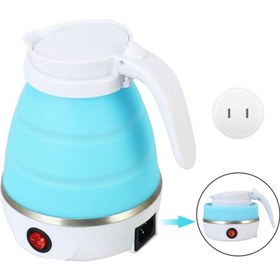 Resim Okgoods Elektrikli Su Isıtıcısı Katlanabilir Silikon Taşınabilir Su Isıtıcısı Seyahat Kamp Su Kazanı Için 600ML (Yurt Dışından) 