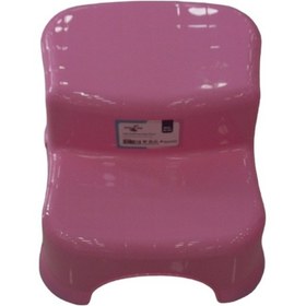 Resim Bahat Plastik 2 Basamaklı Çocuk Basamağı Kaymaz Pvc Tabanlı Tabure Pembe 