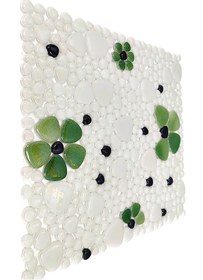 Resim MozaiKristaL Tüm Yüzeyler Için Çiçek Desenli, 31,5x31,5cm. Fileli Cam Mozaik. (10 FİLE KARO=1 M2 FİYATI) 