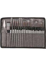 Resim Valkyrie 24 Adet Profesyonel Boya Fırça Seti Gri 