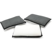 Resim Youmex 3'lü Otomobil İç Temizlik Spongesi - Çift Taraflı Mikrofiber Ve Yumuşak Fırça, Derinlemesine Temizleme, Gri+beyaz 