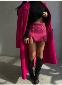 Resim She Quetzal Rahatlık Ve Şıklığın Birleşimi: Şort Etek - Pembe Kenarları Düğme Pembe 