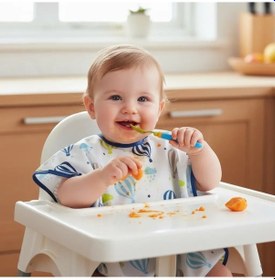 Resim Babyjem Baskılı Blw Kolsuz Mama Önlüğü Balon Desen 