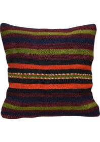 Resim Zehra Abla Halı Yeni El Dokuma Dekoratif Kilim Kırlent Yastık Kılıfı 6462 Çok Renkli 
