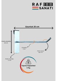 Resim 25 Adet Tel Pano Kancası 20 Cm Askı Kanca Raf Askısı Raf Aksesuar Galvaniz 