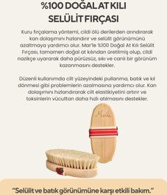 Resim Mar'le %100 Doğal At Kılı Selülit Fırçası 